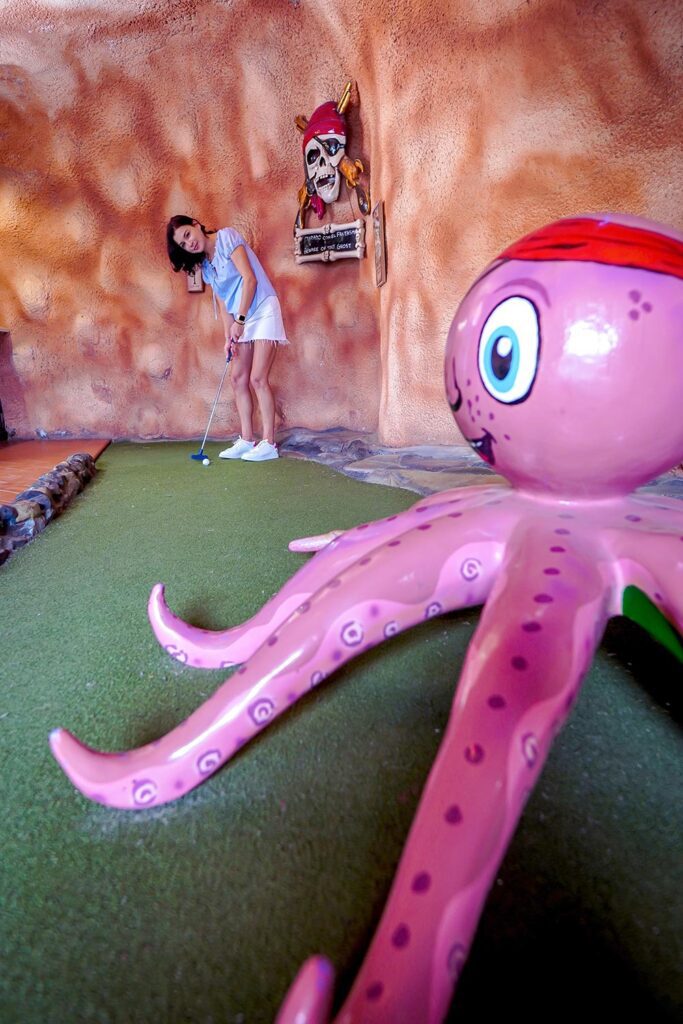 dentro el mini golf